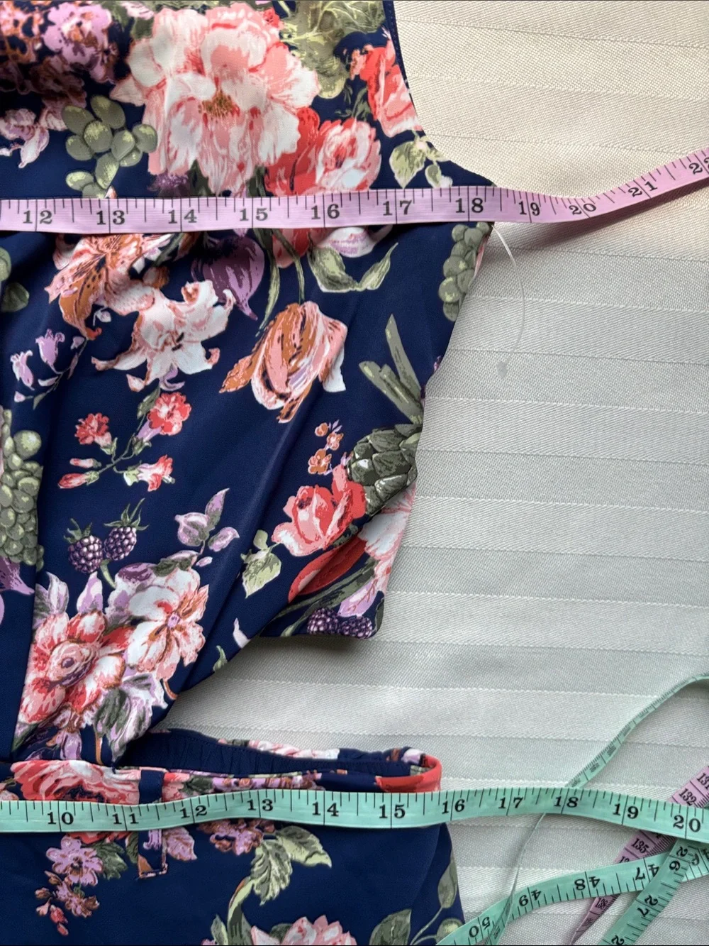 Abercrombie & Fitch Floral Fruits Cutout Maxi Dress Navy Cap Sleeve Size Medium